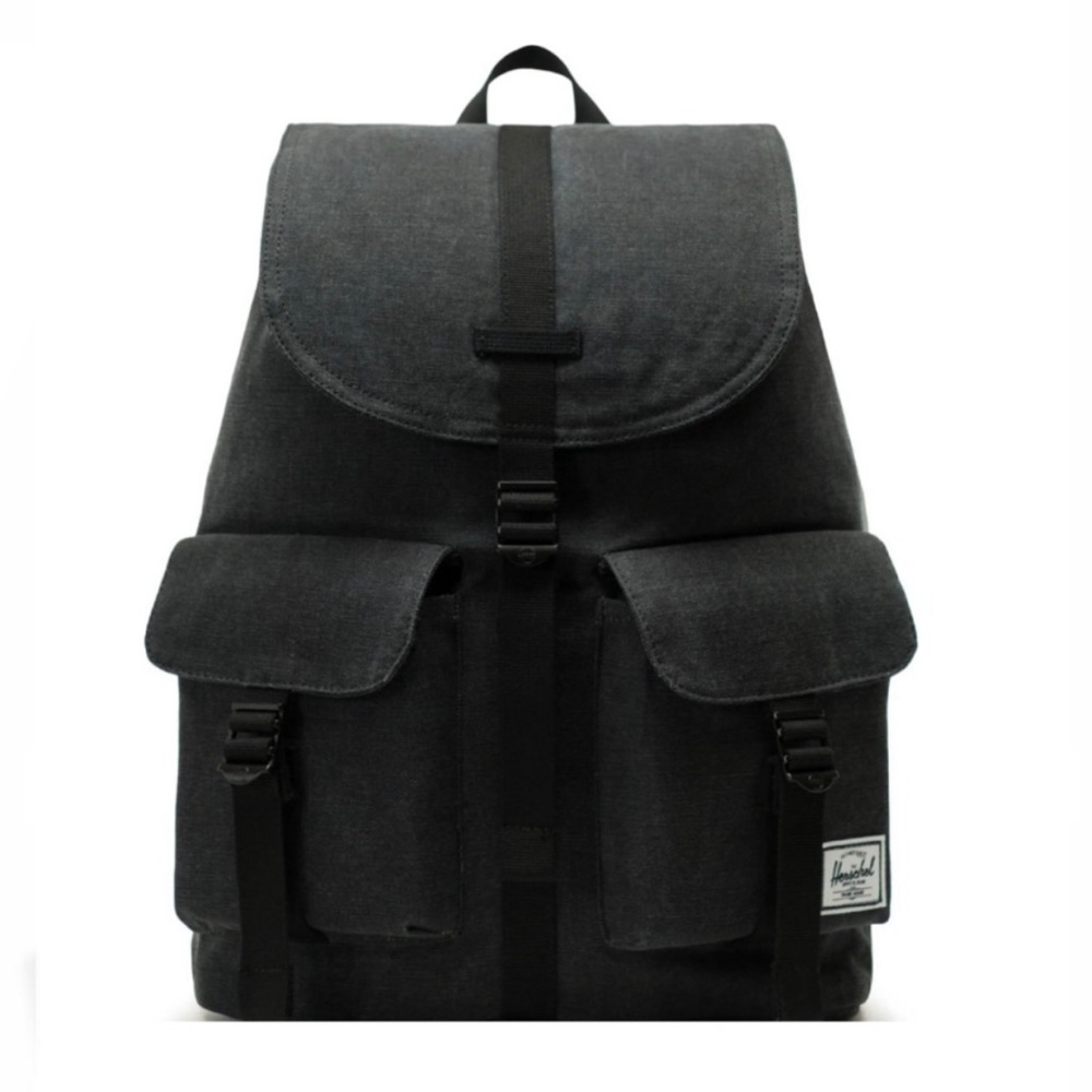 HERSCHEL Dawson Faded Black Cinch Canvas Backpack